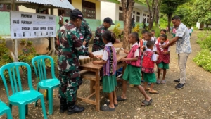 Yonarmed 12 Kostrad Wujudkan Kepedulian Sosial untuk Anak Perbatasan Belu