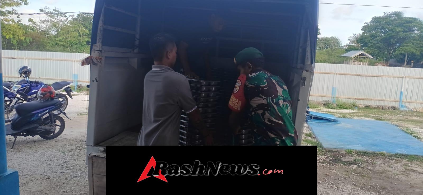 Babinsa Koramil 1627-01/Ba’a Dampingi Pelaksanaan Program Makan Bergizi Gratis di Rote Ndao