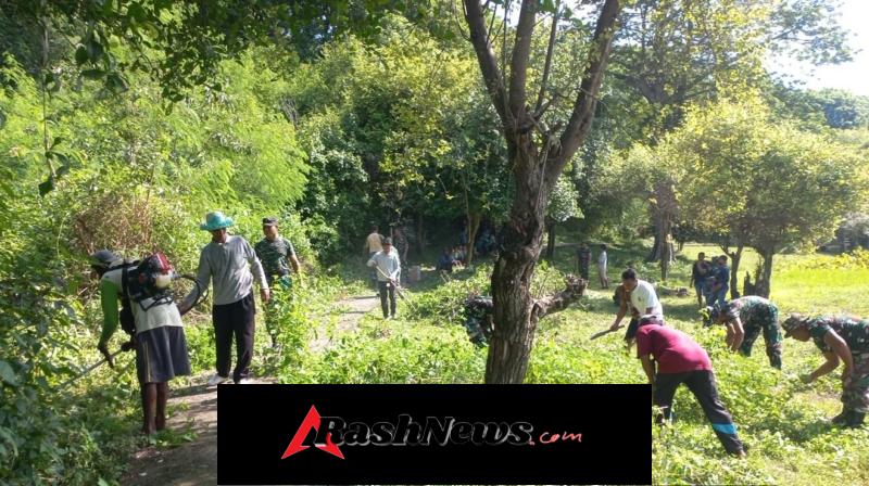 Koramil Elar Ajak Pelajar dan Warga Jaga Kebersihan Danau Rana Tonjong