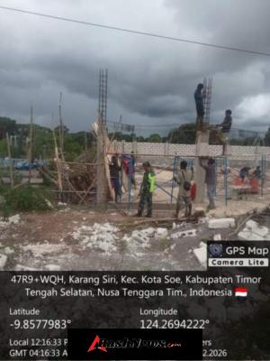 Wujud Sinergi TNI dan Pembangunan Daerah, Koramil 1621-01 Pantau Proyek KDKMP.