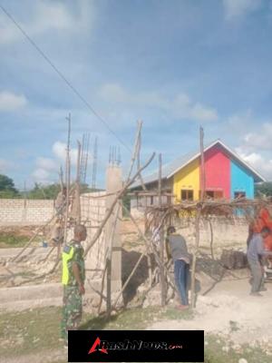Babinsa Koramil 1627-01/Baa Pantau Progres Pembangunan KDKMP Desa Kuli Aisele