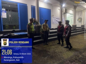 Intesifkan Patroli malam hari personil Polsek Rendang cegah gangguan kamtibmas menjelang Nyepi Tahun Saka 1948 dan Idulfitri 1447 H
