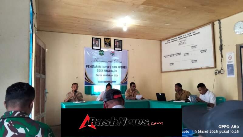 Musdes Penetapan Program Pembangunan Desa Nagebaru Dihadiri Babinsa