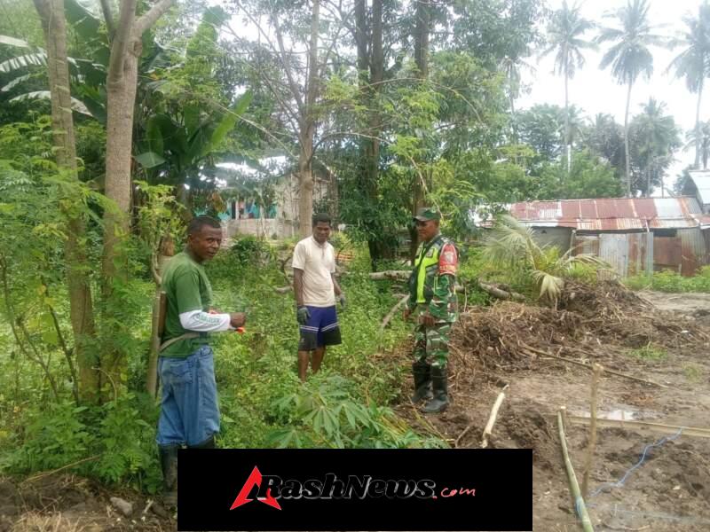 Babinsa Turun Lapangan, Awasi Kamtibmas dan Pembangunan Koperasi Desa Kotabaru