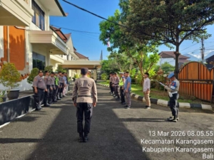 Polda Bali-Polres Karangasem Laksanakan Pengawasan Apel Serah Terima Tugas Jaga