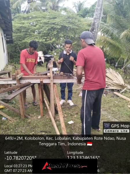 Babinsa Aktif Awasi Proses Pembesian Pembangunan di Wilayah Binaan