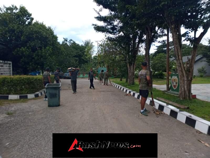 Peduli Lingkungan, Kodim 1618/TTU Rutin Gelar Kegiatan Bersih-Bersih