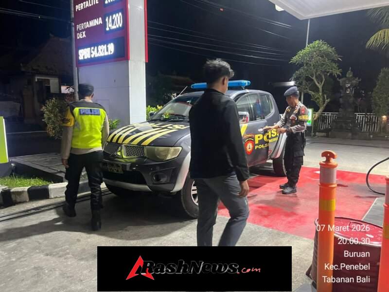 Cegah terjadinya Kriminalitas pada malam hari, Polsek Penebel laksanakan Patroli Blue Light