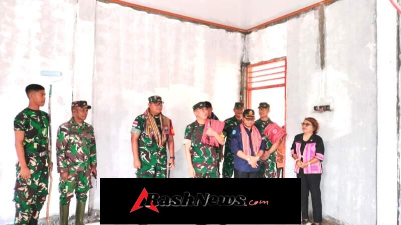 Pembangunan Sekolah Perbatasan Jadi Sorotan Tim Wasev TMMD Ke-127
