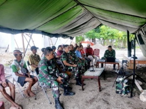Melalui Vicon, Dandim 1601/Sumba Timur Dorong Kemajuan Koperasi Putih di Desa Kuta
