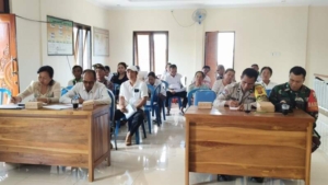 Wujud Nyata Dukungan TNI Dalam Pembangunan Desa, Babinsa Nyanglan Ikut Serta Musdes Penetapan Perubahan APBDes TA 2026