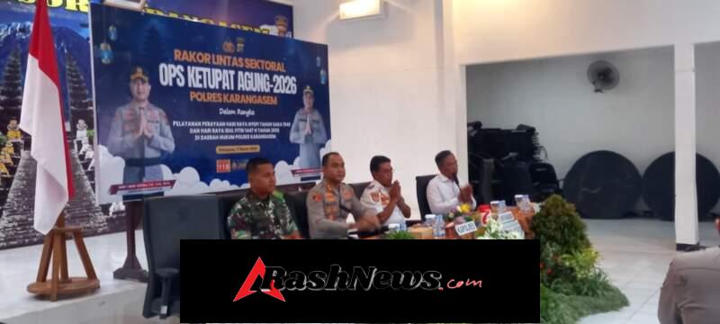 Pastikan kesiapan Personil dan Pos Pengamanan, Dandim 1623/Karangasem bersama Forkopimda melaksanakan rapat koordinasi Kesiapan Oprasi ketupat agung 2026.