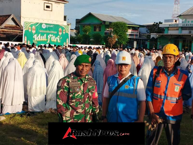 Ciptakan Rasa Aman, Babinsa Desa Dalam Sukseskan Sholat Idul Fitri Berjalan Lancar