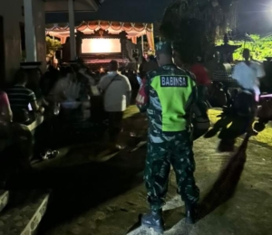 Kolaborasi Aparat dan Pecalang Ciptakan Suasana Kondusif di Tampekan