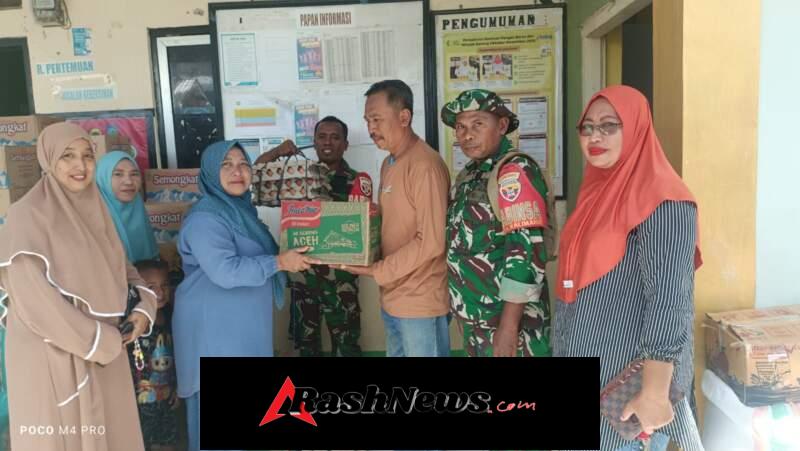 Wujud Kepedulian, Persit dan Babinsa Salurkan Bantuan untuk Korban Kebakaran