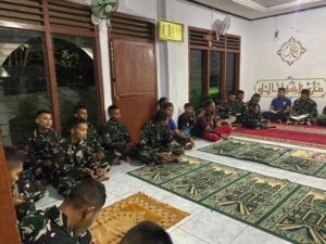 Wujud Keimanan Prajurit Denma Brigif TP 31/PS: Pembinaan Mental Rohani Berjalan Khidmat Setiap Malam Jumat
