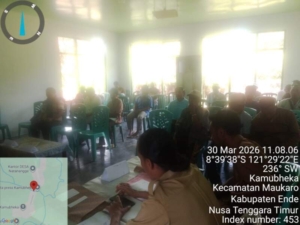 Babinsa Koramil 1602-01/Ende Dampingi Rapat BPD Bahas Pembangunan KDKMP di Maukaro
