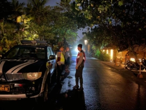 Tak Henti Patroli Polsek Kuta Utara Beri Rasa Amam Wisatawan Di Kawasan Wisata  Batu Mejan