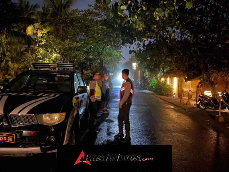Tak Henti Patroli Polsek Kuta Utara Beri Rasa Amam Wisatawan Di Kawasan Wisata Batu Mejan