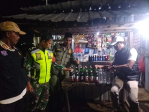 Koramil Rasanae dan Sat Pol PP Kota Bima Gelar Operasi Bersama Perangi Miras