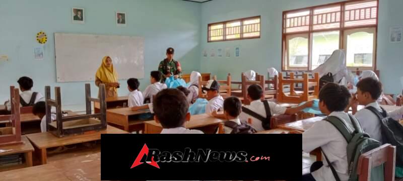 Siswa SMPN 3 Taliwang Terima Makan Bergizi Gratis, Babinsa Lakukan Pendampingan