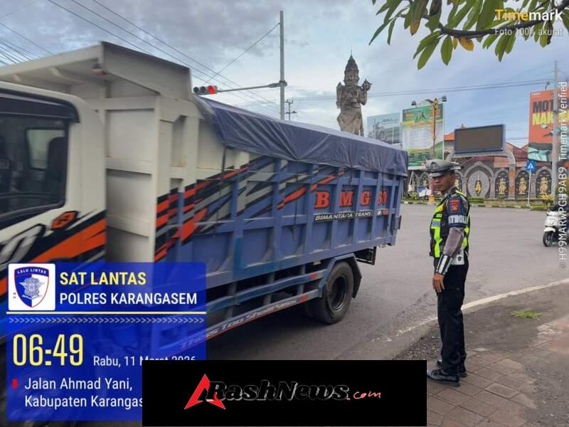 Personil Lantas Laksanakan Gatur Pagi Demi Ketertiban Dan Kelancaran Arus Lalin Di Ktl 1 Subagan