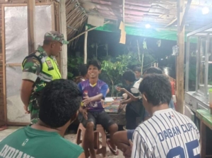 Patroli Babinsa Monta Pantau Cuaca Ekstrem dan Tingkatkan Kesiapsiagaan Warga