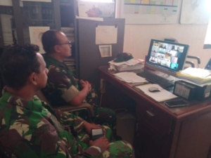 Kodim 1628/Sumbawa Barat Ikuti Vicon Rakornis Bidang Operasi TA 2026  Kodam IX/Udayana