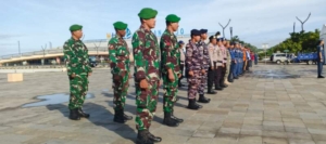 Pasi Ops Kodim 1630/Mabar Hadiri Apel Gabungan Kesiapan Angkutan Laut Lebaran 2026 di Labuan Bajo