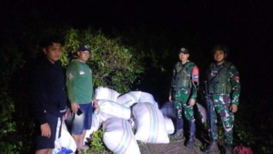 Aparat Gabungan Bersama Yonarmed 12 Kostrad Amankan Puluhan Ballpres di Perbatasan Belu