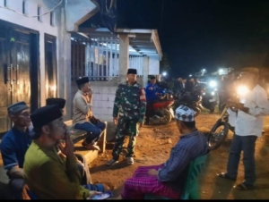 Babinsa Koramil Monta Intensifkan Patroli Malam Jelang Idul Fitri