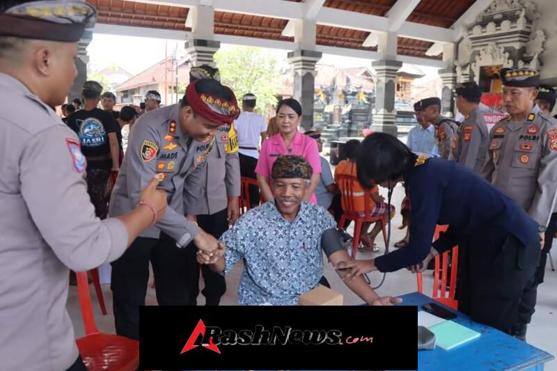 Polres Karangasem Hadirkan Layanan Kesehatan Gratis dalam program Minggu Kasih
