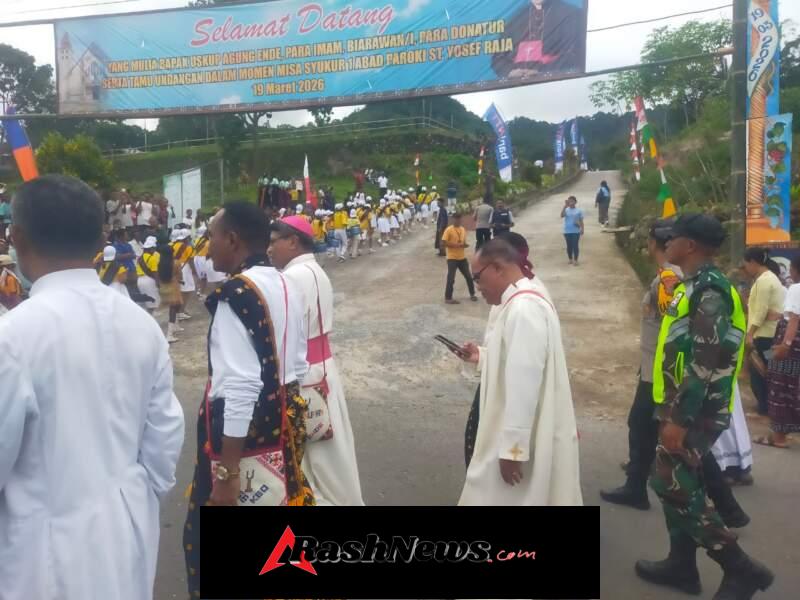 TNI-Polri Bersinergi, Pengamanan Misa 100 Tahun Paroki St. Yosef Raja Berjalan Aman