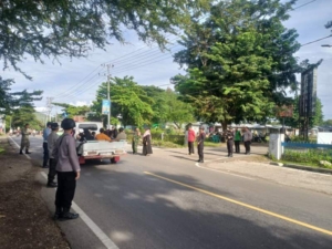 Pos Pam Kota Dompu Siaga, Peltu Suratman Koordinasikan Pengamanan Terpadu