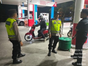 Cegah terjadinya Kriminalitas pada malam hari, Polsek Penebel laksanakan Patroli Blue Light