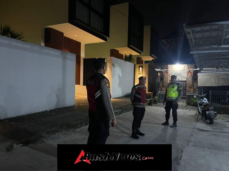 Polsek Kuta Utara Patroli Cegah Kriminalitas Di Jalur Wisata Jalan Pura Dalem Canggu