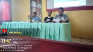 Kopdes Merah Putih Wue Gelar RAT di Aula Desa