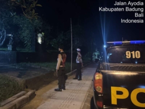 Patroli Malam Intensif, Polsek Mengwi Jaga Keamanan dan Ciptakan Kamtibmas Kondusif