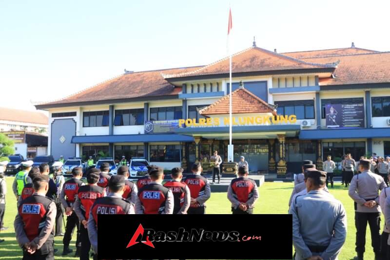 Polres Klungkung Gelar Apel Kesiapan dan TFG Pengamanan Kunjungan Kerja BRIN.