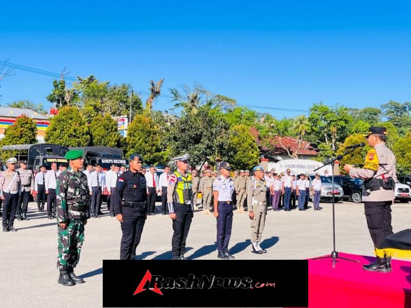 Sinergitas TNI-Polri, Anggota Kodim 1613 Hadiri Apel Pengamanan Paskah