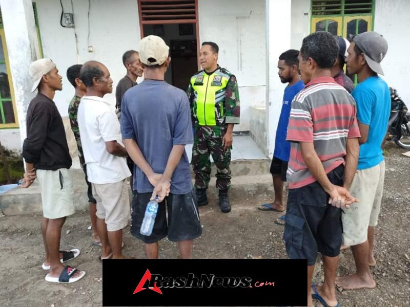 Warga Apresiasi Kepedulian Babinsa yang meningatkan Keselamatan Kerja warganya