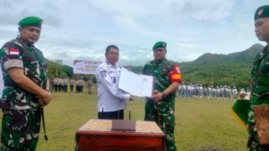 Dandim 1618/TTU Tanda Tangani Naskah TMMD Ke-127, Bukti Sinergi TNI dan Pemda Bangun Perbatasan