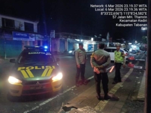 Polsek Kediri Tingkatkan Pelaksanaan Patroli Barcode Malam Hari Saat Bulan Ramadhan