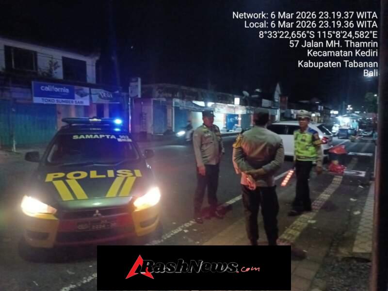 Polsek Kediri Tingkatkan Pelaksanaan Patroli Barcode Malam Hari Saat Bulan Ramadhan