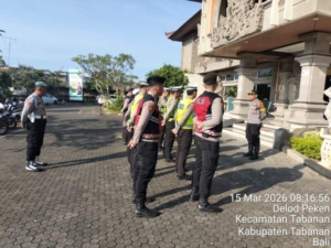 Propam Polres Tabanan Lakukan Pengawasan Personel Pengamanan Festival Ogoh-Ogoh Singasana III 2026