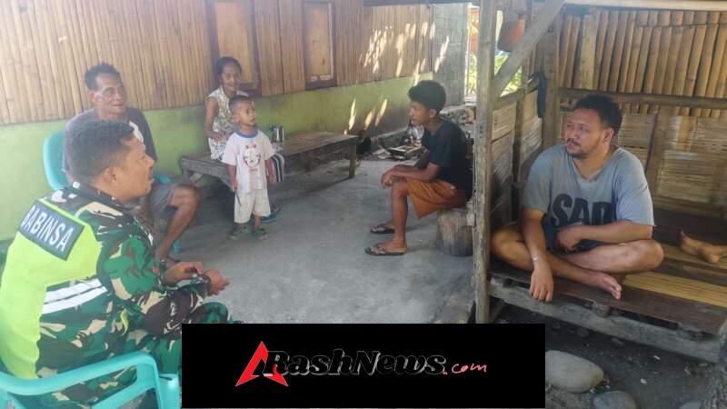 Monitoring Wilayah, Babinsa Pastikan Situasi Labolewa Tetap Kondusif