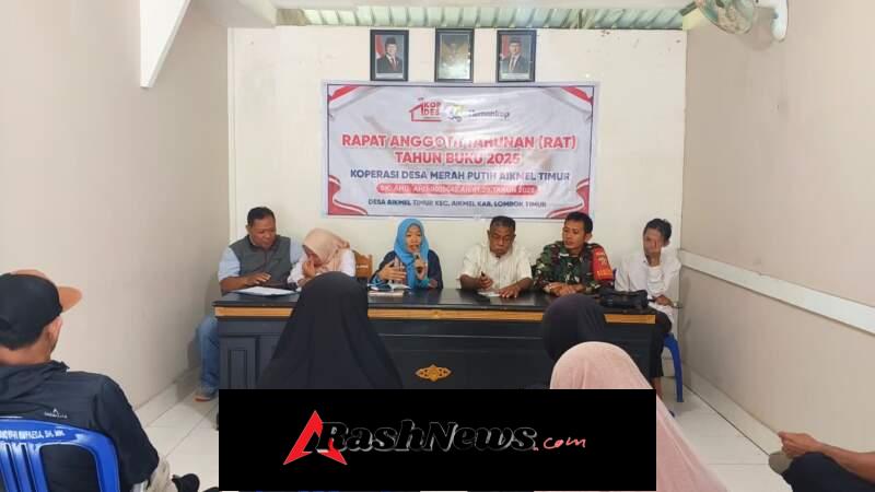 RAT Koperasi Desa Merah Putih Digelar di Aikmel Timur, Babinsa Tekankan Sinergi Bangun Ekonomi Desa