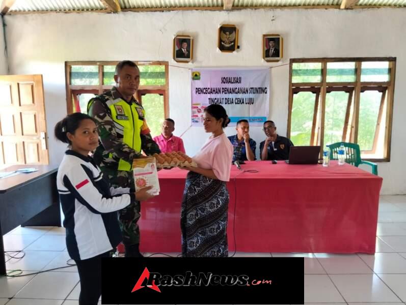 Sertu Kusumaningrat Hadiri Sosialisasi Stunting, Dorong Kesadaran Warga Cekaluju