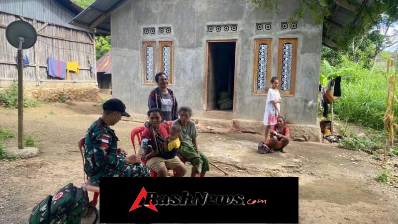 Pelayanan Kesehatan Gratis Satgas Pamtas Yonarhanud 2 Kostrad Bagi Masyarakat