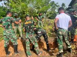 TMMD Ke-128 Fokus Sanitasi, Penggalian MCK Terus Dikebut di Sumba Barat Daya